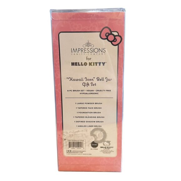 NEW IN BOX Hello Kitty "Kawaii Icon" Bell Jar 6-PC Brush Gift Set - Picture 3 of 6